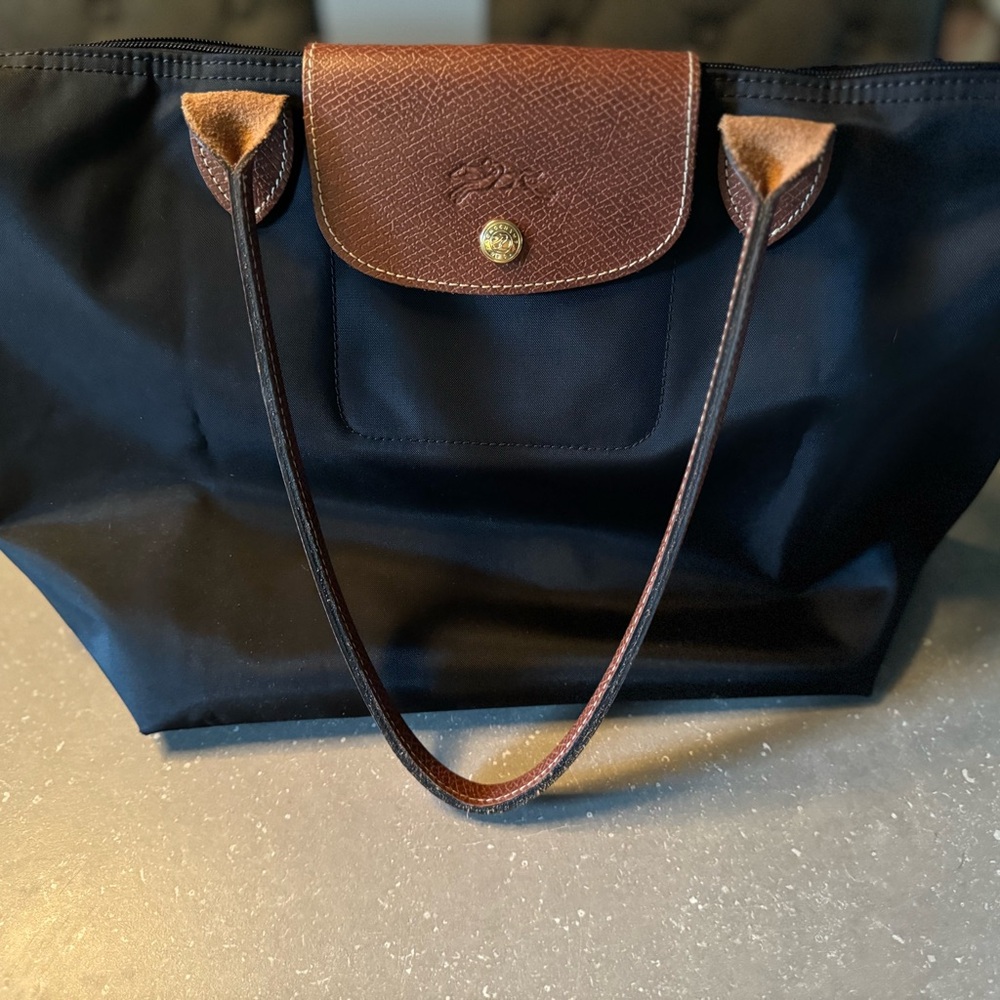 Longchamp La Pilage canvas tote. 10x16 size Medium